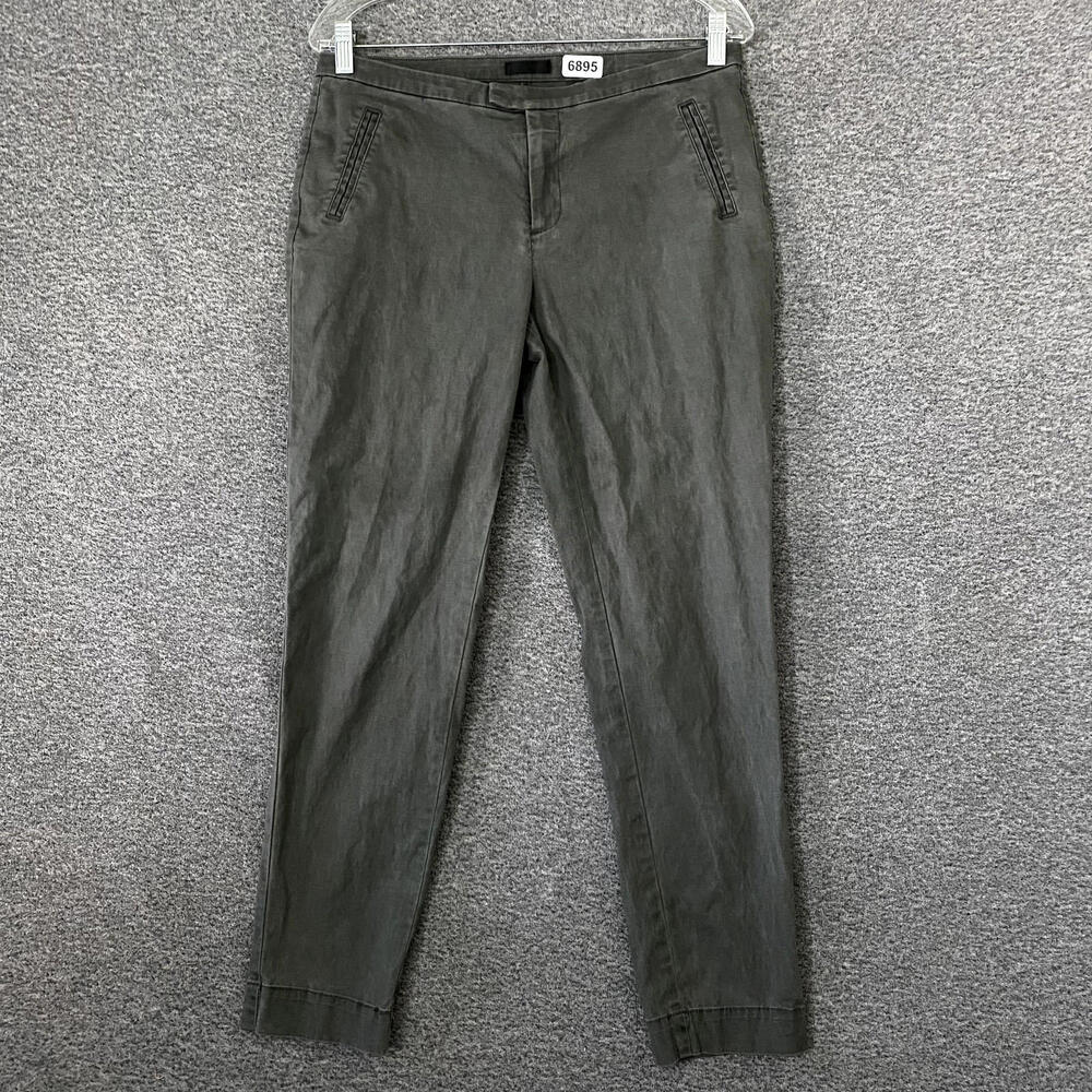 ATM Women's Size 8 Gray Cotton Blend Skinny Leg Chino Pants